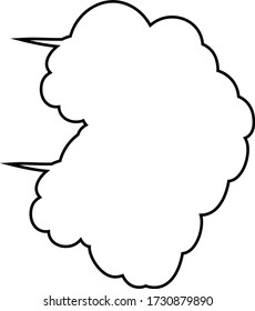 This is a illustration of Vertically connected cute cartoon cloud speech bubbles 