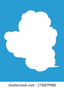 This is a illustration of Vertically connected cute cartoon cloud speech bubbles 