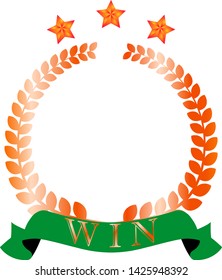 This is an illustration of a victory three-star laurel.