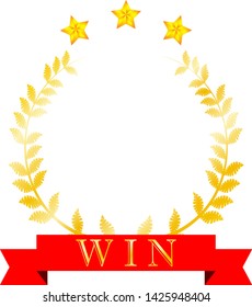 This is an illustration of a victory three-star laurel.