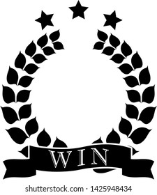 This is an illustration of a victory three-star laurel.