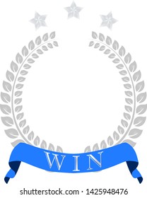 This is an illustration of a victory three-star laurel.