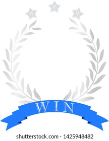 This is an illustration of a victory three-star laurel.