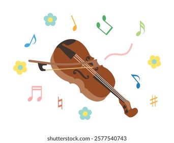 This is an illustration of a violin being played.