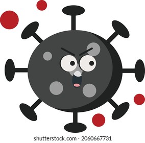 This illustration of the virus is suitable for use as children's education, games and mobile applications.