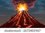 This is an illustration of a volcanic eruption.
