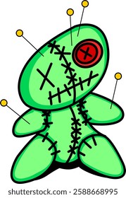 This is an illustration of a voodoo puppet