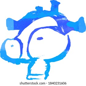 This is a illustration of Watercolor style New Years cards japanese Zodiac cow kanji 