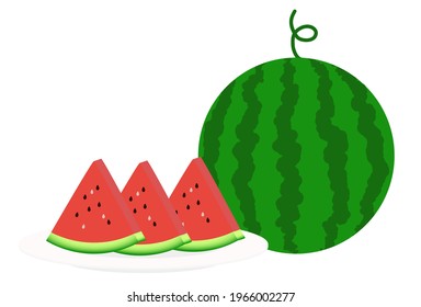 This is an illustration of a watermelon.