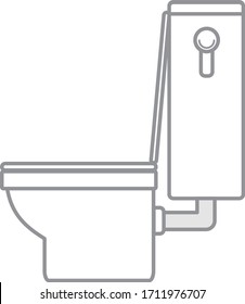 This illustration is Western-style toilet (side view)