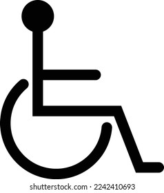 This is an illustration of a wheelchair icon.
