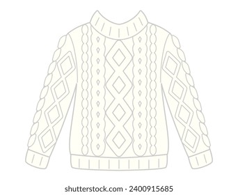 This is an illustration of a white sweater.