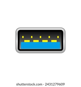 This is an illustration of the white USB Type-A 3.0 male_do (port).