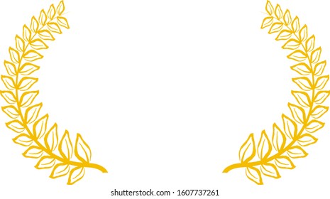 This is a illustration of Wide Round frame of laurel 