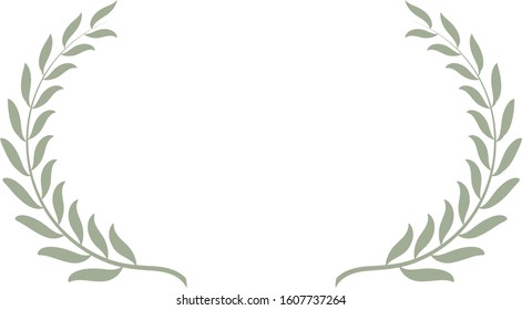 This is a illustration of Wide Round frame of laurel 
