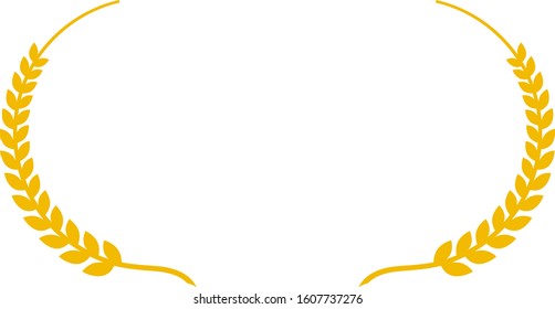 Dies ist eine Illustration des breiten runden Rahmens aus Lorbeer 