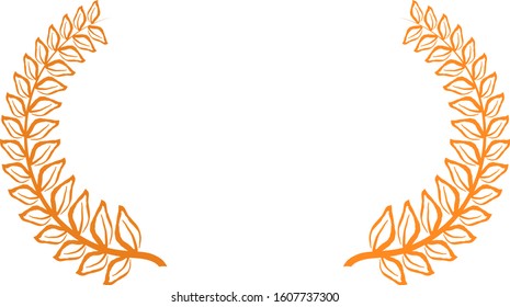 This is a illustration of Wide Round frame of laurel 