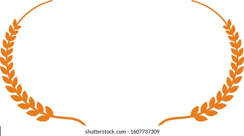 This is a illustration of Wide Round frame of laurel 