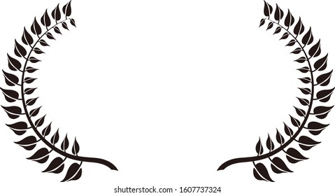 This is a illustration of Wide Round frame of laurel 