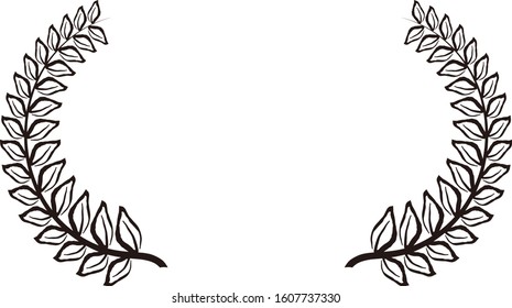 This is a illustration of Wide Round frame of laurel 