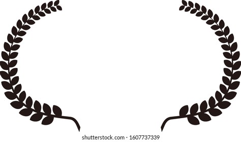This is a illustration of Wide Round frame of laurel 