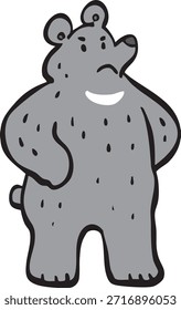 Esta es una ilustración de un oso salvaje.