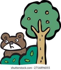 This is an illustration of a wild bear.