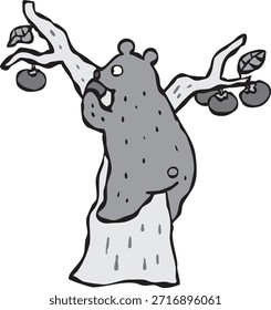 Esta es una ilustración de un oso salvaje.