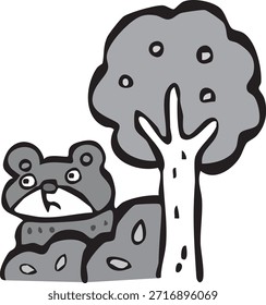 Esta es una ilustración de un oso salvaje.