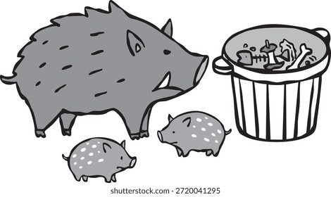 Dies ist ein Beispiel eines Wildschweins.