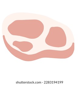 Dies ist eine Illustration ohne Hauptlinie von Fleischfilet.