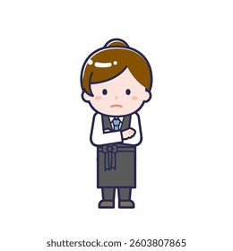 This is an illustration of a woman's "bartender".