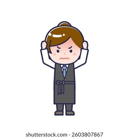 This is an illustration of a woman's "bartender".