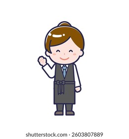 This is an illustration of a woman's "bartender".
