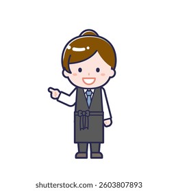 This is an illustration of a woman's "bartender".