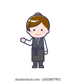 This is an illustration of a woman's "bartender".