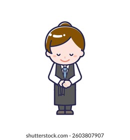 This is an illustration of a woman's "bartender".