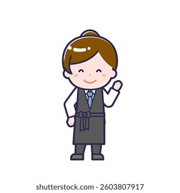 This is an illustration of a woman's "bartender".