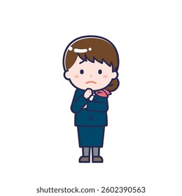 This is an illustration of a woman's "cabin attendant".
