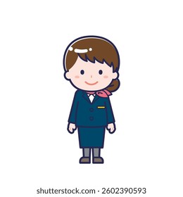 This is an illustration of a woman's "cabin attendant".