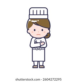 This is an illustration of a woman's "chef".