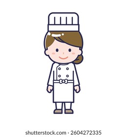 This is an illustration of a woman's "chef".
