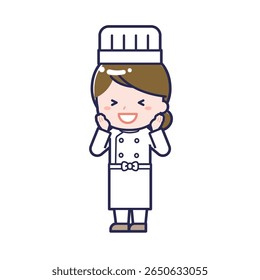 Esta é uma ilustração do "chef" de uma mulher.