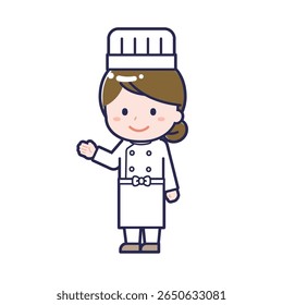 This is an illustration of a woman's "chef".