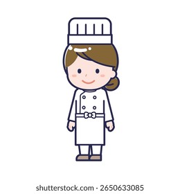 This is an illustration of a woman's "chef".