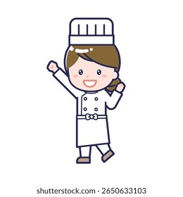 This is an illustration of a woman's "chef".