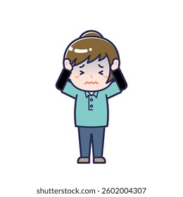 This is an illustration of a woman's "child support worker".