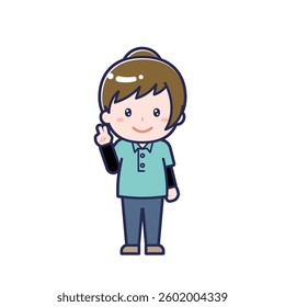 This is an illustration of a woman's "child support worker".