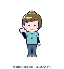 This is an illustration of a woman's "child support worker".