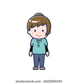 This is an illustration of a woman's "child support worker".